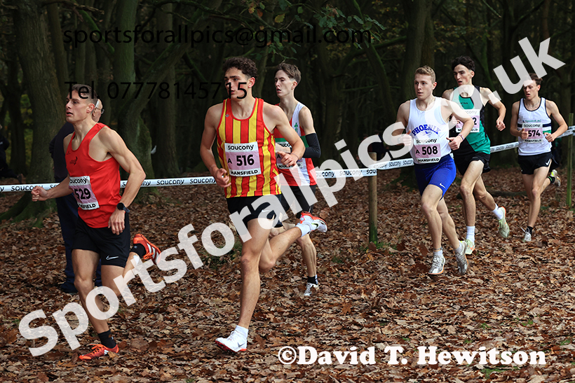 Junior Mens 2024 National Cross Country Relays, Berry Hill Park, Mansfield.   Photo: David T. Hewitson/Sports for All Pics